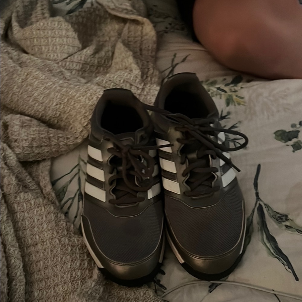 Adidas Gray and White Golf Shoes